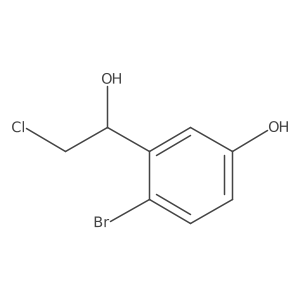 4-Bromo-3-(2-chloro-1-hydroxyethyl)phenol Structure