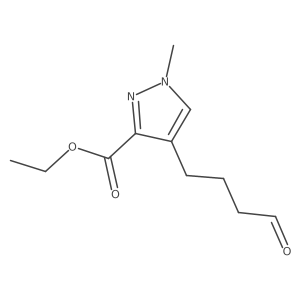 ethyl 1-methyl-4-(4-oxobutyl)-1H-pyrazole-3-carboxylate结构式