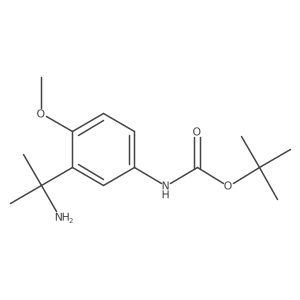 tert-butyl N-[3-(2-aminopropan-2-yl)-4-methoxyphenyl]carbamate Structure