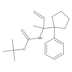 tert-butyl N-[1-oxo-2-(1-phenylcyclopentyl)propan-2-yl]carbamate结构式