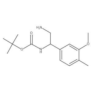 tert-butyl N-[2-amino-1-(3-methoxy-4-methylphenyl)ethyl]carbamate结构式