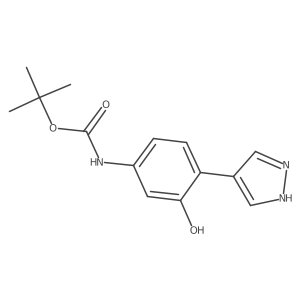 tert-butyl N-[3-hydroxy-4-(1H-pyrazol-4-yl)phenyl]carbamate结构式