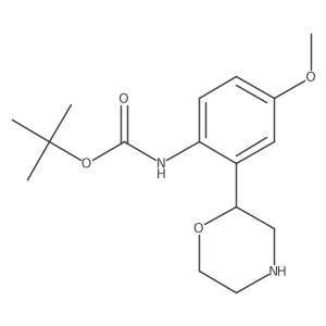 tert-butyl N-[4-methoxy-2-(morpholin-2-yl)phenyl]carbamate Structure
