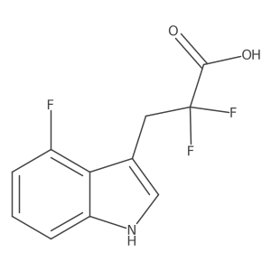 2,2-difluoro-3-(4-fluoro-1H-indol-3-yl)propanoic acid Structure