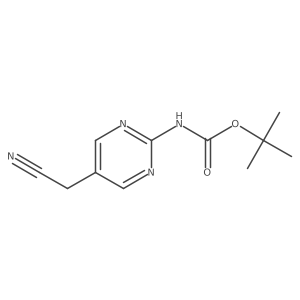 tert-butyl N-[5-(cyanomethyl)pyrimidin-2-yl]carbamate Structure