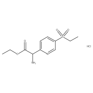 Ethyl 2-amino-2-(5-(ethylsulfonyl)pyridin-2-yl)acetate hydrochloride Structure