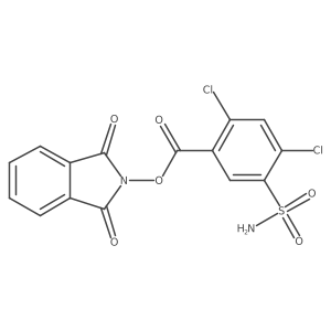 1,3-dioxo-2,3-dihydro-1H-isoindol-2-yl 2,4-dichloro-5-sulfamoylbenzoate结构式