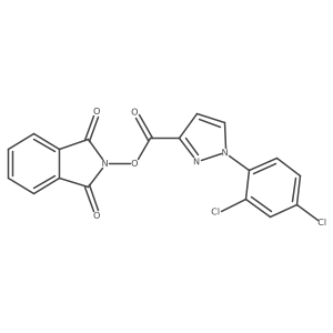 1,3-dioxo-2,3-dihydro-1H-isoindol-2-yl 1-(2,4-dichlorophenyl)-1H-pyrazole-3-carboxylate Structure