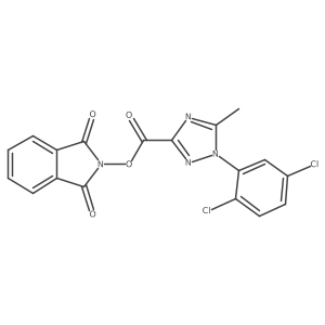 1,3-dioxo-2,3-dihydro-1H-isoindol-2-yl 1-(2,5-dichlorophenyl)-5-methyl-1H-1,2,4-triazole-3-carboxylate结构式