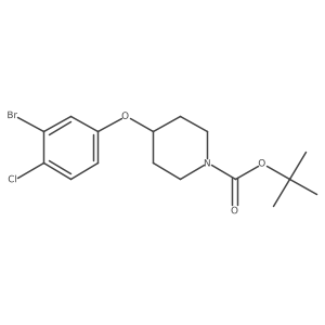 tert-Butyl 4-(3-bromo-4-chlorophenoxy)piperidine-1-carboxylate Structure