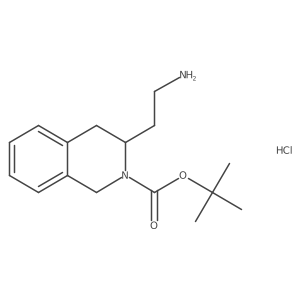 Tert-butyl 3-(2-aminoethyl)-3,4-dihydro-1H-isoquinoline-2-carboxylate;hydrochloride结构式
