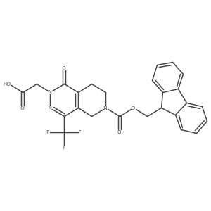 2-(6-{[(9H-fluoren-9-yl)methoxy]carbonyl}-1-oxo-4-(trifluoromethyl)-1H,2H,5H,6H,7H,8H-pyrido[3,4-d]pyridazin-2-yl)acetic acid Structure
