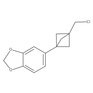 5-[3-(Chloromethyl)-1-bicyclo[1.1.1]pentanyl]-1,3-benzodioxole Structure