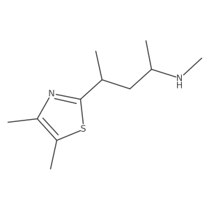 2-Thiazolepropanamine, N,alpha,gamma,4,5-pentamethyl-结构式