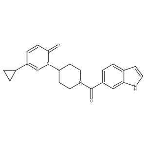 6-cyclopropyl-2-[1-(1H-indole-6-carbonyl)piperidin-4-yl]-2,3-dihydropyridazin-3-one结构式