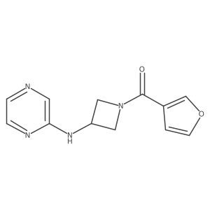 Furan-3-yl(3-(pyrazin-2-ylamino)azetidin-1-yl)methanone结构式