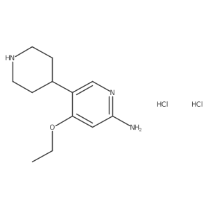4-ethoxy-5-(4-piperidinyl)-2-Pyridinamine dihydrochloride结构式
