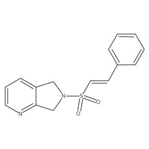 (E)-6-(styrylsulfonyl)-6,7-dihydro-5H-pyrrolo[3,4-b]pyridine Structure