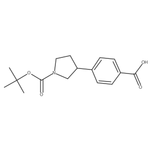 (r)-4-(1-(Tert-butoxycarbonyl)pyrrolidin-3-yl)benzoic acid Structure