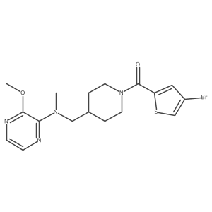 N-{[1-(4-bromothiophene-2-carbonyl)piperidin-4-yl]methyl}-3-methoxy-N-methylpyrazin-2-amine结构式