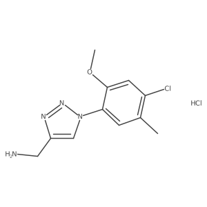 [1-(4-chloro-2-methoxy-5-methylphenyl)-1H-1,2,3-triazol-4-yl]methanamine hydrochloride结构式