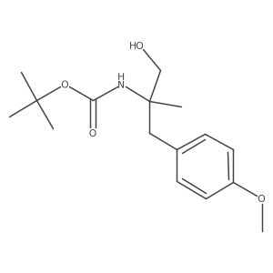 tert-butyl N-{1-hydroxy-2-[(4-methoxyphenyl)methyl]propan-2-yl}carbamate结构式