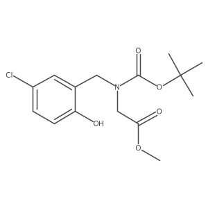 Methyl 2-{[(tert-butoxy)carbonyl][(5-chloro-2-hydroxyphenyl)methyl]amino}acetate结构式