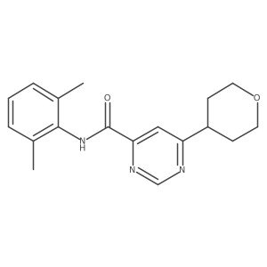 N-(2,6-Dimethylphenyl)-6-(oxan-4-yl)pyrimidine-4-carboxamide结构式