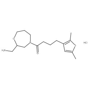 1-[2-(Aminomethyl)-1,4-oxazepan-4-yl]-4-(2,5-dimethylthiophen-3-yl)butan-1-one hydrochloride结构式