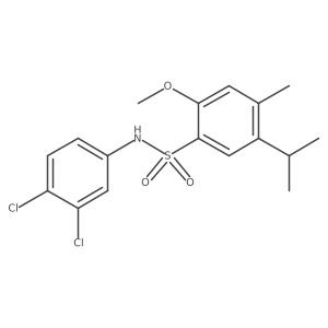 N-(3,4-dichlorophenyl)-2-methoxy-4-methyl-5-(propan-2-yl)benzene-1-sulfonamide Structure