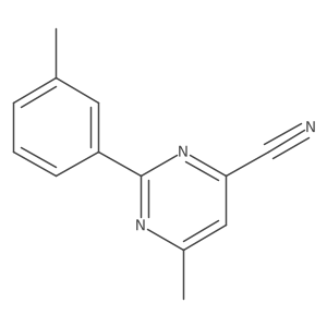 6-Methyl-2-(3-methylphenyl)pyrimidine-4-carbonitrile结构式