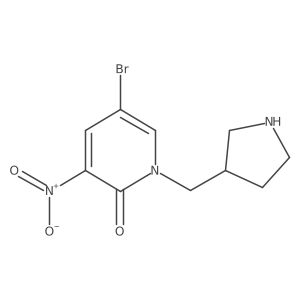 5-Bromo-3-nitro-1-[(pyrrolidin-3-yl)methyl]-1,2-dihydropyridin-2-one Structure