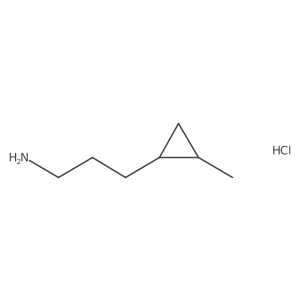 3-(2-Methylcyclopropyl)propan-1-amine hydrochloride结构式