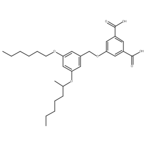 5-((3-(Heptan-2-yloxy)-5-(hexyloxy)benzyl)oxy)isophthalic acid Structure