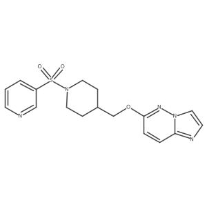 3-{[4-({Imidazo[1,2-b]pyridazin-6-yloxy}methyl)piperidin-1-yl]sulfonyl}pyridine结构式