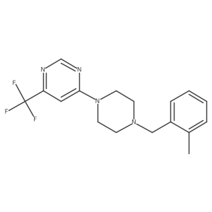 4-{4-[(2-Methylphenyl)methyl]piperazin-1-yl}-6-(trifluoromethyl)pyrimidine Structure