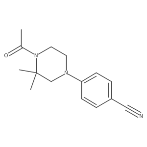 4-(4-Acetyl-3,3-dimethyl-1-piperazinyl)benzonitrile结构式