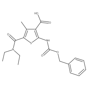 2-{[(Benzyloxy)carbonyl]amino}-5-(diethylcarbamoyl)-4-methylthiophene-3-carboxylic acid结构式