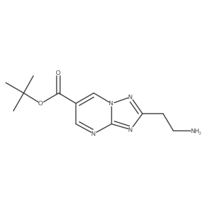 Tert-butyl 2-(2-aminoethyl)-[1,2,4]triazolo[1,5-a]pyrimidine-6-carboxylate结构式