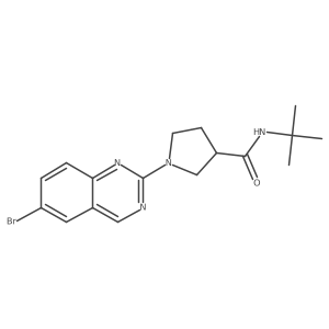 1-(6-bromoquinazolin-2-yl)-N-tert-butylpyrrolidine-3-carboxamide结构式