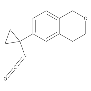 6-(1-isocyanatocyclopropyl)-3,4-dihydro-1H-2-benzopyran结构式