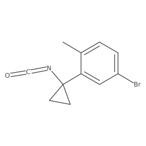 4-Bromo-2-(1-isocyanatocyclopropyl)-1-methylbenzene Structure