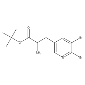 Tert-butyl 2-amino-3-(5,6-dibromopyridin-3-yl)propanoate结构式