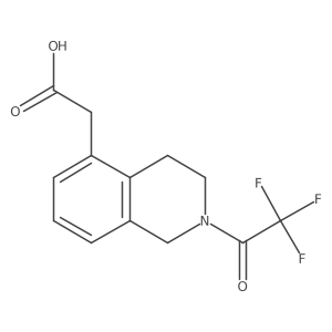 2-[2-(2,2,2-Trifluoroacetyl)-1,2,3,4-tetrahydroisoquinolin-5-yl]acetic acid结构式