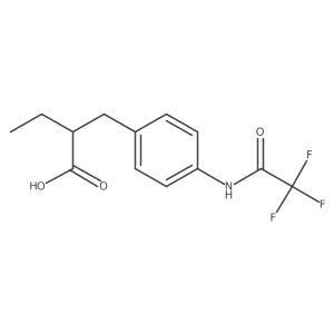 2-{[4-(2,2,2-Trifluoroacetamido)phenyl]methyl}butanoic acid结构式