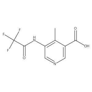 4-Methyl-5-(2,2,2-trifluoroacetamido)pyridine-3-carboxylic acid结构式