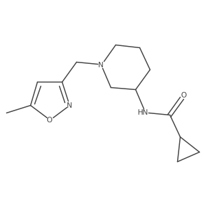 N-{1-[(5-methyl-1,2-oxazol-3-yl)methyl]piperidin-3-yl}cyclopropanecarboxamide Structure