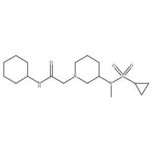 N-cyclohexyl-2-[3-(N-methylcyclopropanesulfonamido)piperidin-1-yl]acetamide Structure