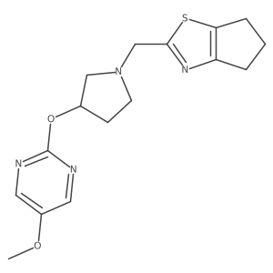 2-{[1-({4H,5H,6H-cyclopenta[d][1,3]thiazol-2-yl}methyl)pyrrolidin-3-yl]oxy}-5-methoxypyrimidine Structure