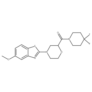 2-[2-(4,4-Difluoropiperidine-1-carbonyl)morpholin-4-yl]-5-methoxy-1,3-benzothiazole Structure